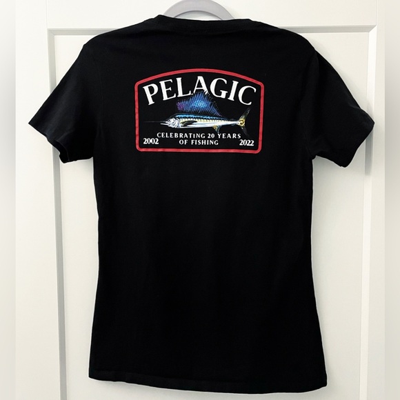 Pelagic T-Shirt Women’s S Game Fish Premium Tee Sailfish Black Top 100% Cotton - Picture 2 of 8